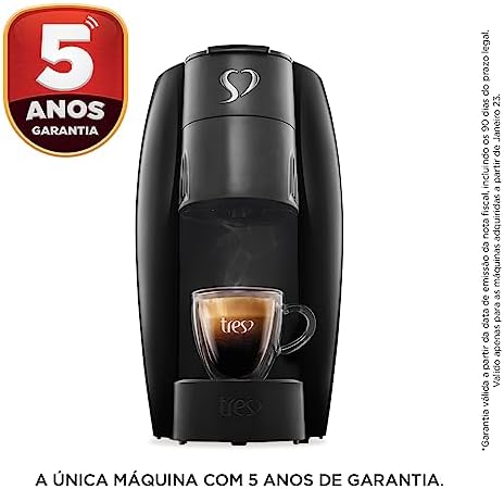 Cafeteira Espresso LOV Preta Automática 127V - TRES 3 Corações